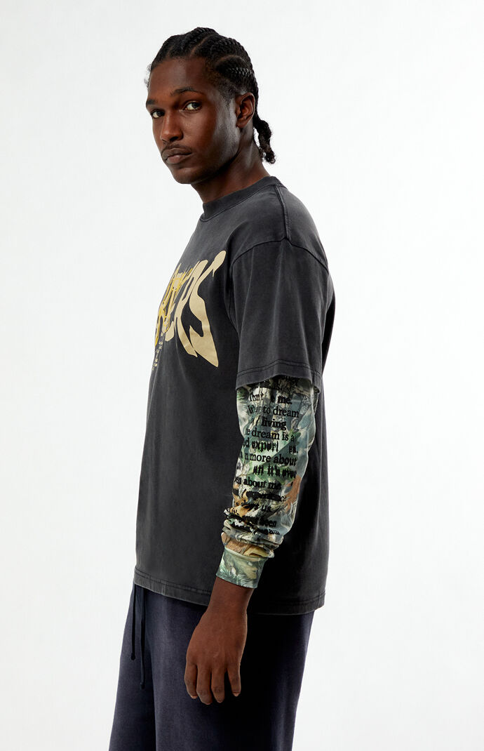 UPRISERS Warped Dream Camo 2fer Long Sleeeve T-Shirt