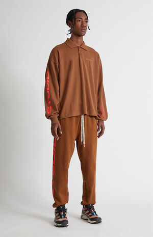 Chocolate Long Sleeve Polo T-Shirt image number 5