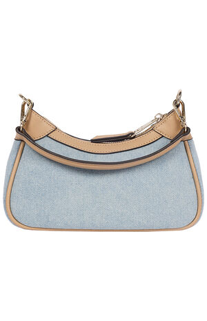 Blair Denim and Faux Leather Shoulder Bag image number 6