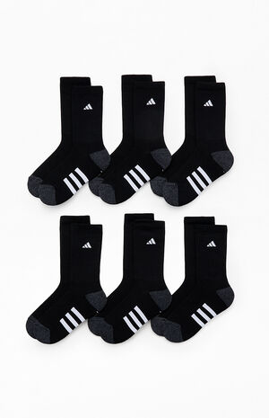 Kids 6 Pack Cushioned Crew Socks image number 1