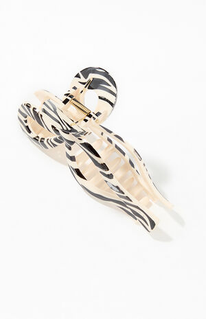 Zebra Bow Hair Claw Clip image number 2