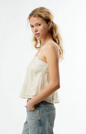 Isabel Floral Embellished Tank Top image number 3