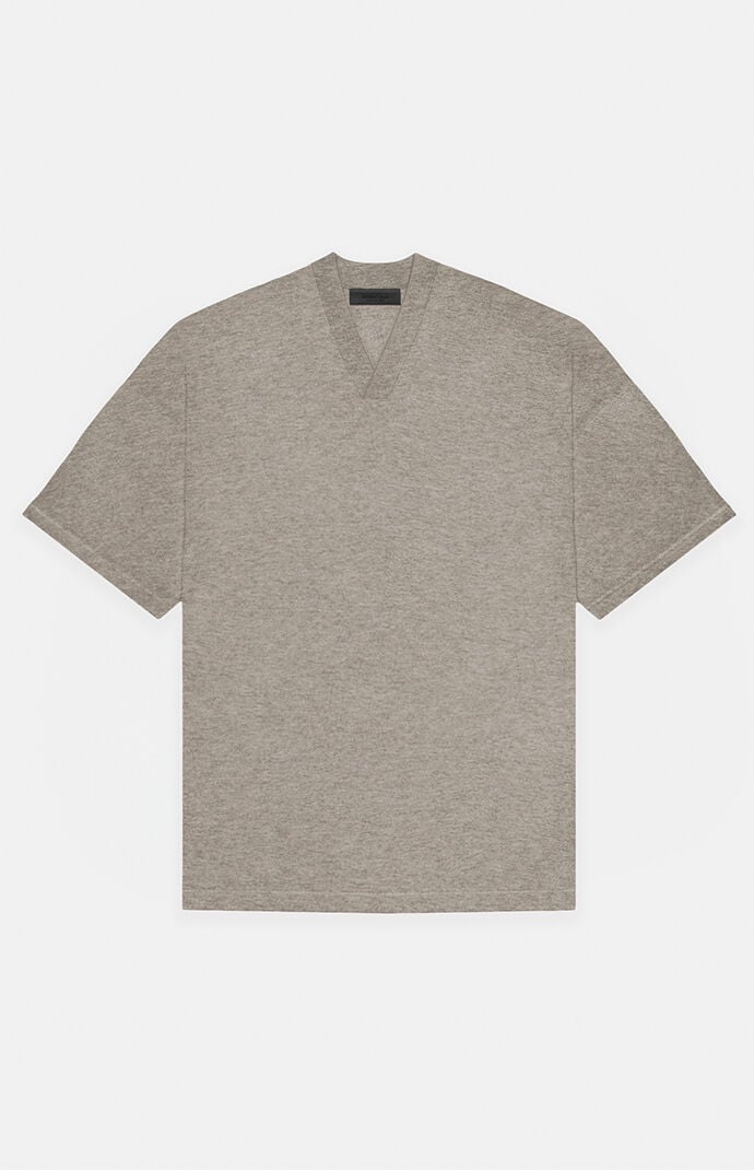 Fear of God ESSENTIALS Heather Grey V-Neck T-Shirt