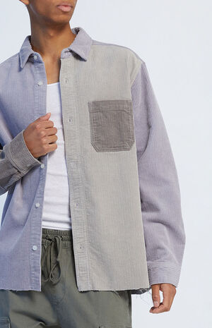 Lavender Corduroy Shacket image number 2