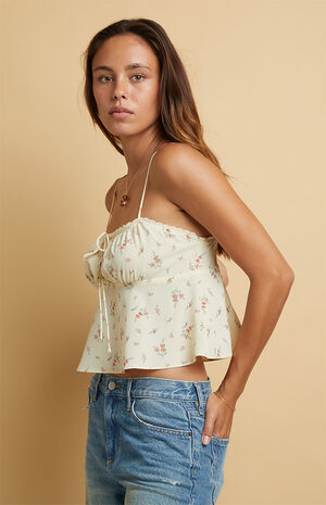 Tie Front Trim Cami image number 3