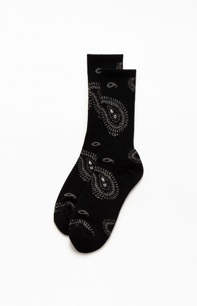 Recycled Paisley Crew Socks