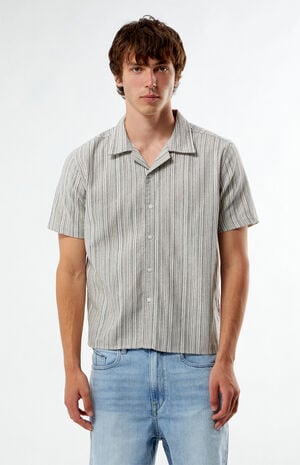 Striped Linen Camp Shirt image number 1