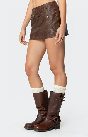 Pax Faux Leather Mini Skirt image number 4