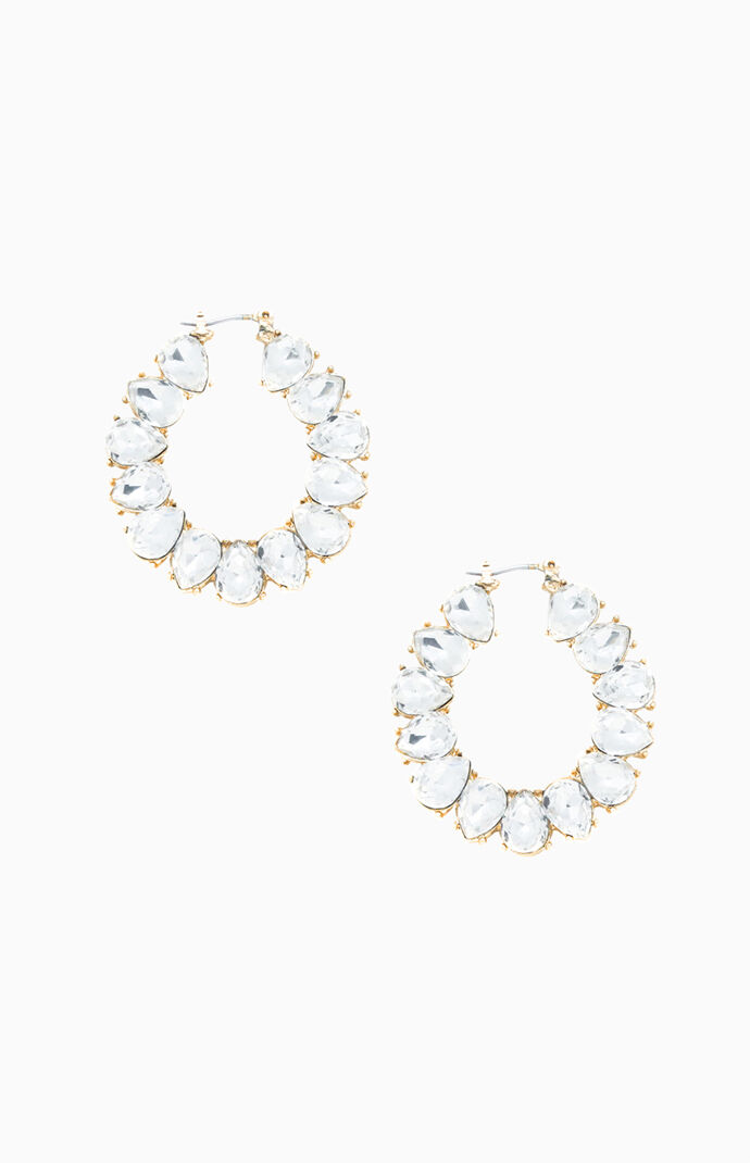 Statement Crystal Hoop Earrings