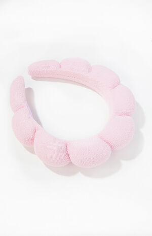 Purple Gem Plush Spa Headband image number 2