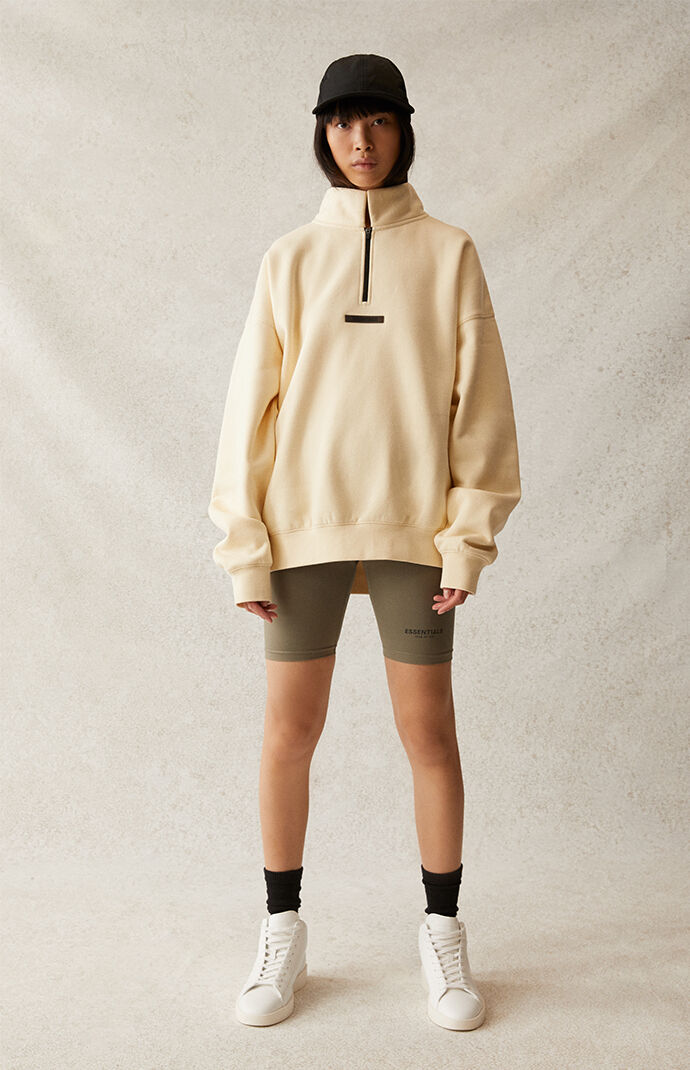 Fear of God Essentials Essentials Cream Mock Neck Half Zip