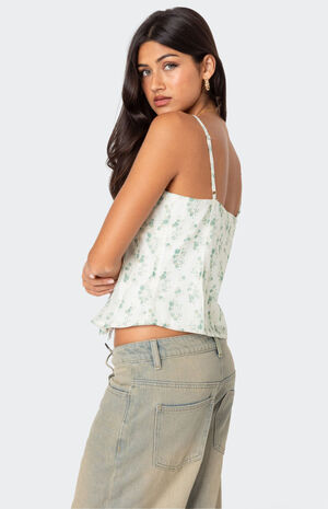 Malmo Printed Tie Front Top image number 5