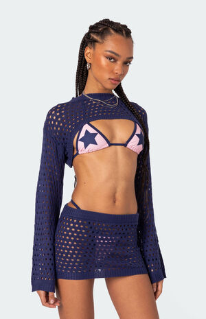 Celena Crochet Shrug Top image number 3