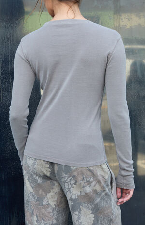 Light Gray Ainsley Long Sleeve Top image number 3