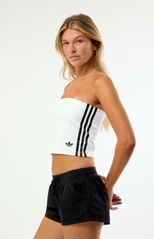 White 3-Stripes Tube Top image number 2