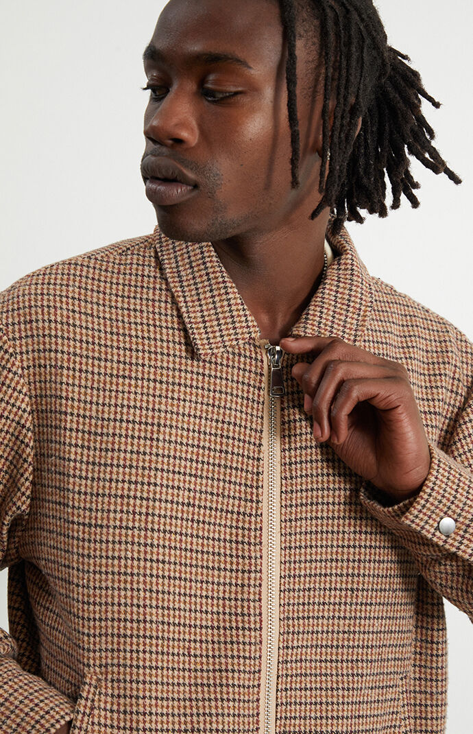 PacSun Houndstooth Gas Jacket PacSun