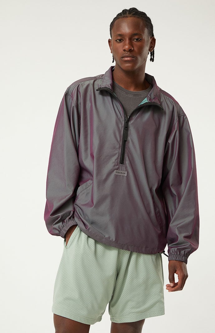 Mens black best sale pullover windbreaker
