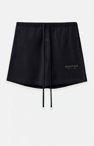 Jet Black Soccer Fleece Sweat Shorts