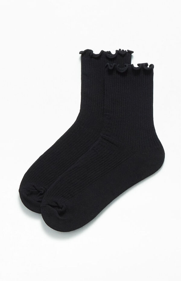 LA Hearts Solid Ruffle Socks PacSun