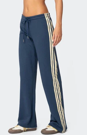 Averie Contrast Striped Sweatpants image number 2