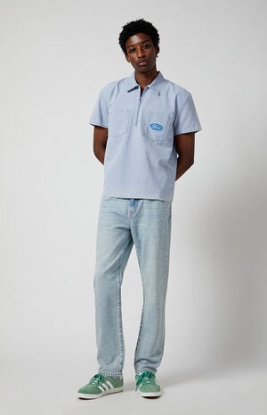 Light Indigo Straight Jeans