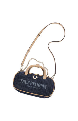 Bentley Denim and Faux Leather Mini Satchel Bag image number 3