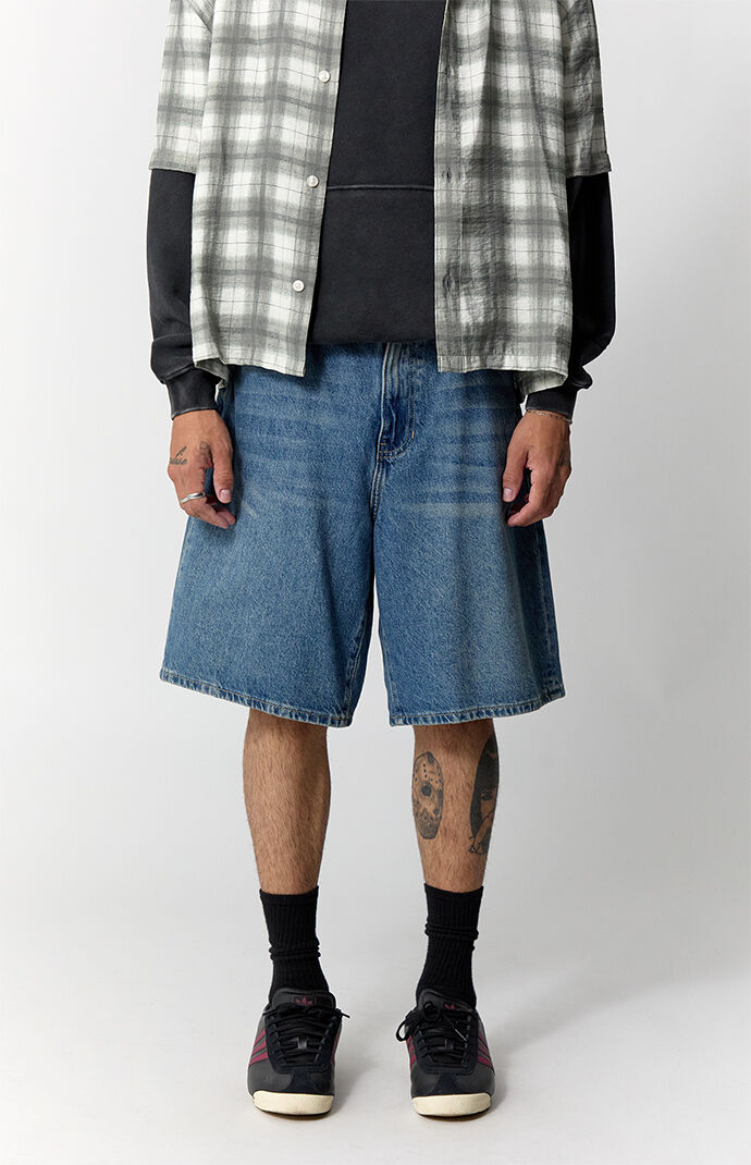Pacsun Parker Baggy Jean Shorts Medium Blue | Pacsun