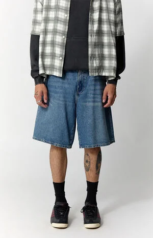 Parker Baggy Jean Shorts Medium Blue image number 2