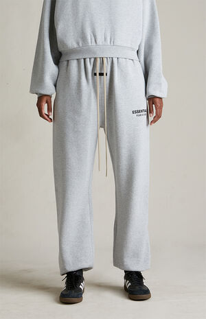 Women's Light Heather Grey Fleece Sweatpants image number 3
