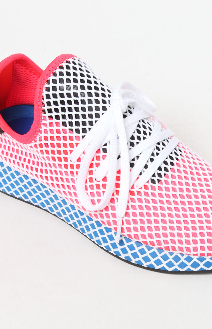 Adidas women's red deerupt runner sneakers cheap