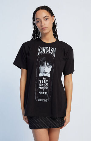 Wednesday Sarcasm Only Friend T-Shirt image number 1
