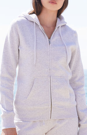 Light Gray Zip Up Hoodie image number 2