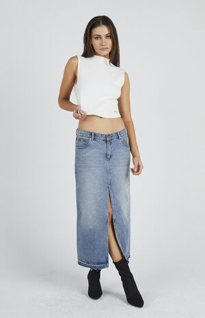 Lulu 99 Low Rise Denim Maxi Skirt image number 1