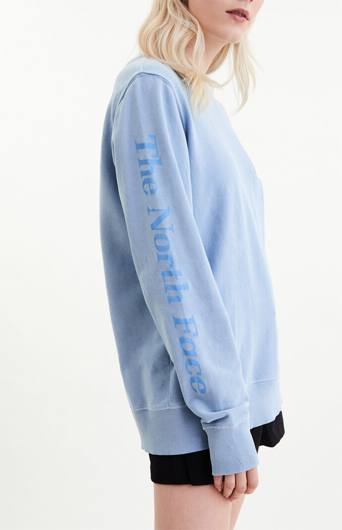 light blue crew neck sweater women's