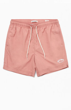 Rose Nylon Collegiate 6.5" Swim Trunks image number 1
