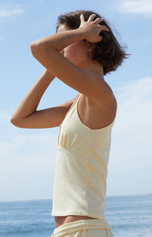 Yellow Basic Tank Top image number 3