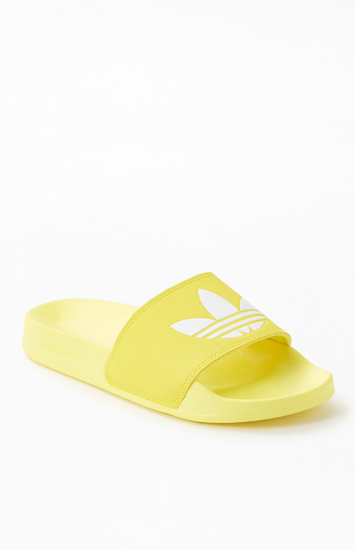 adidas yellow sandals