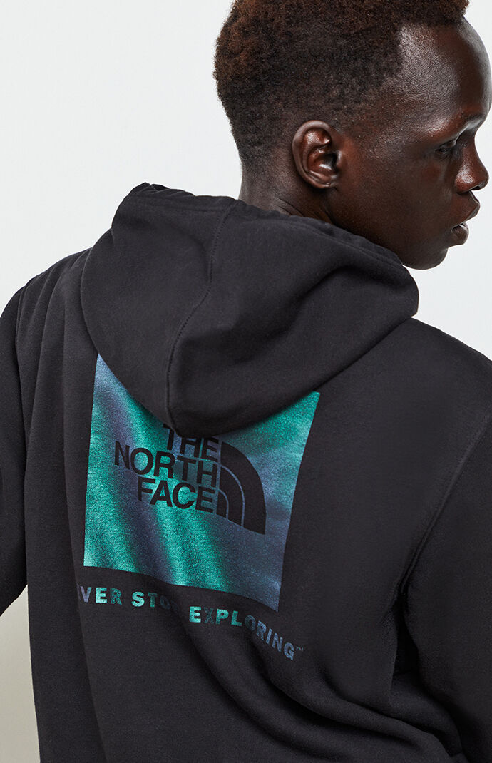 north face men's red box pullover hoodie