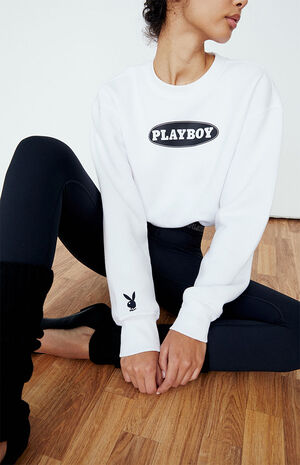By PacSun Bubble Cropped Crew Neck Sweatshirt image number 4