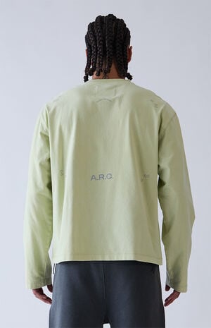 Green Vintage Wash Heavyweight Long Sleeve T-Shirt image number 4