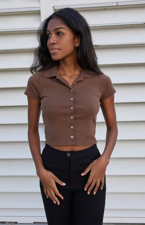 Brown Caroline Top image number 1