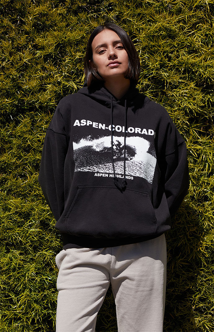 John Galt Black Aspen Colorado Hoodie PacSun