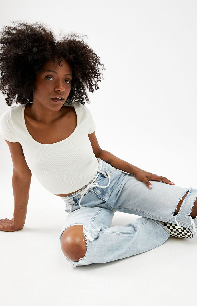 Light Blue '90s Boyfriend Carpenter Pants