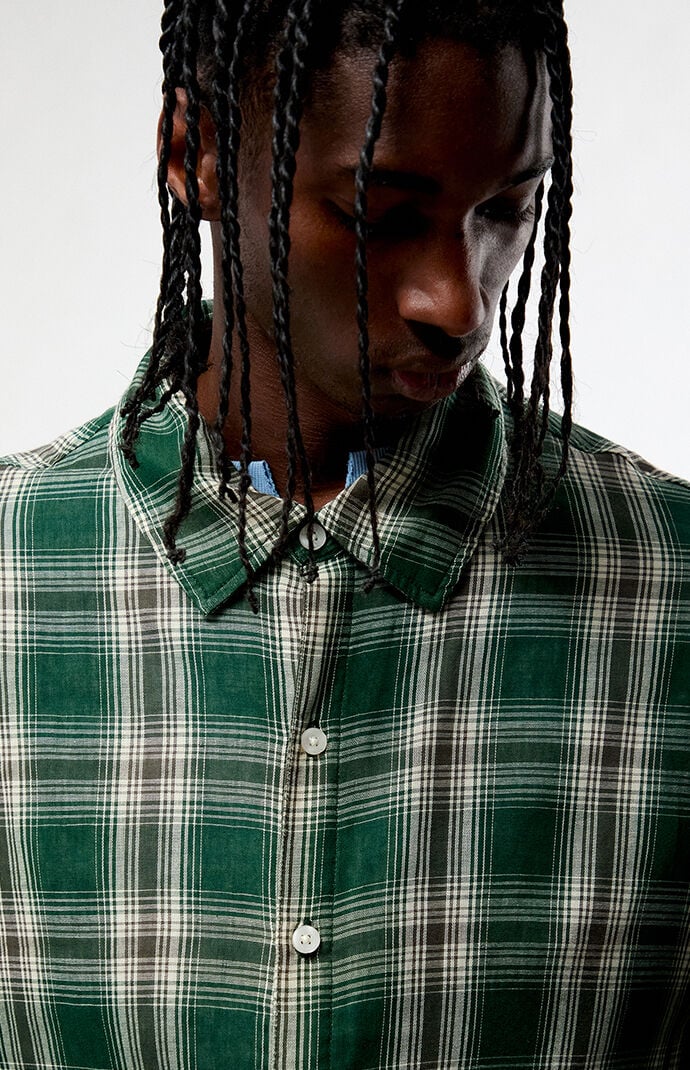 Pacsun Halo Plaid Long Sleeve Shirt