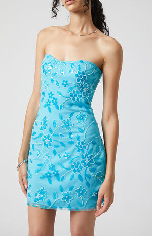 Strapless Sequin Mini Dress image number 3