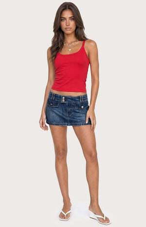 Rae Denim Mini Skort image number 4