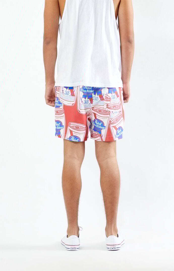 Pabst Blue Ribbon 5" Swim Trunks