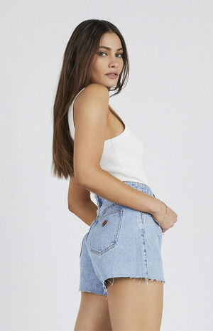 Venice High Waisted Relaxed Denim Shorts image number 3