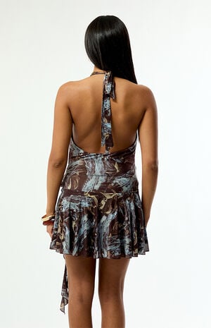 Nikki Printed Wrap Mini Dress image number 4