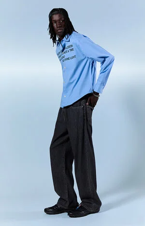Dylan Baggy Jeans Pinstripe Black image number 1